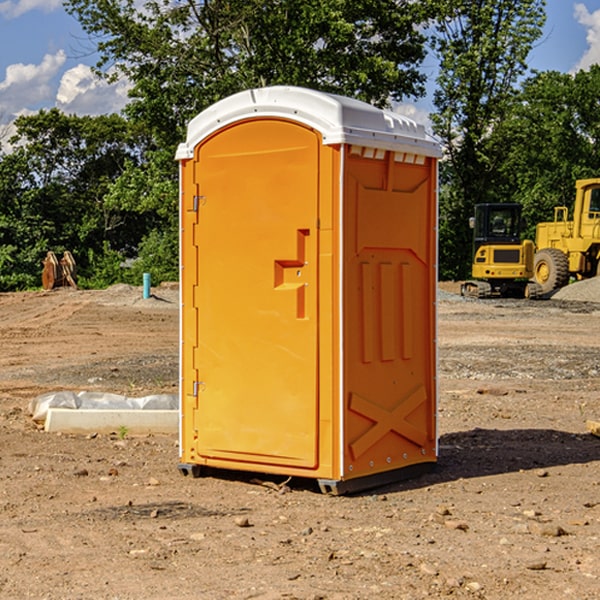 how often are the portable restrooms cleaned and serviced during a rental period in Marathon